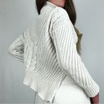 525 America Cable-Knit Mock Neck Pullover Sweater in Ivory | Size S Photo 4