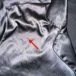 SKIMS  Hotel Collection Black Satin Long Sleeve Sleep Shirt Dress MEDIUM Photo 6