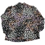 Veronica Beard  Shirt Womens 2 Purple Orange Leta Lety Top Animal Print Silk‎ Photo 4
