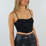 Rock n rags Black Crop Top Photo 1