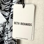 Beth Richards Floral Front Twist Rose One Piece Swimsuit Large White Open Back Photo 4