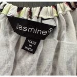 Geometric‎ Gauzy Flowy Maxi Dress Floral Romantic Made In India Medium White Photo 6