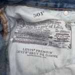 Levi’s Premium 501 90s Jean Shorts 30 (32”) Med Wash Distressed Grunge Western Blue Photo 12