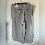 Lane Bryant NEW  Wide leg Pull on‎ Linen Pants Sand Tan Minimalist Neutral 0237 Photo 3