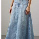 joe's jeans Denim Maxi Skirt SIZE 30 Full A-Line Jean Western Rigid Country $218 Photo 1