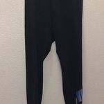 Nike  Black Blue Orange logo Cropped Capri Athletic Gym Workout Leggings Photo 0
