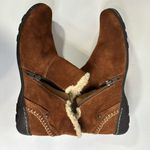 Hush Puppies Brown Lined Faux Fur Ankle Bootie Boots W/side Zip Up Size 10M Photo 6
