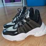 LF Leather Green Fabric Silver Sneakers Photo 2