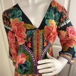 Farm Rio  Rosario Maxi Dress Bell Sleeves Festival S Boho Cottage Photo 7