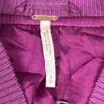 Free People  Easy Quilted Bomber Jacket Women Small Fuchsia Purple Oversized Boho Photo 3