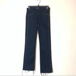 Black Orchid NWT  Bardot straight fray grommets raw edge jeans sz 25 Photo 3