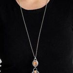 Paparazzi Hook, Vine, and Sinker Orange Necklace (360) Photo 0