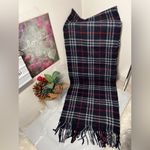 Burberry Authentic Burberrys unisex Scarf Blue Check Vintage 100% cashmere Photo 1