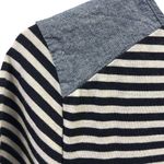 Elie McCarthy Tshirt Pocket Tee Short Sleeve Striped Dress Womens Medium Blue Photo 2