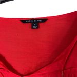 Zac and Rachel Red/Orange Blouson Peasant Boho Blouse Size Medium Photo 3