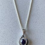 Boutique Purple Gem Silver Necklace Photo 0