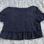 Wild Fable Black Ruffled Crop Blouse Photo 2