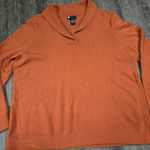 Carole Little Angora Lambs Wool Blend Sweater Women's 2X Orange V Photo 0