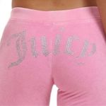 Juicy Couture 👑🩷 Pink Velvet Fleece Pants with Rhinestone Detail Y2K MEDIUM Photo 1