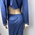 Vintage Undercover Wear Pajama Set Large Blue Pink Nylon Pants Long Sleeve Top Photo 8