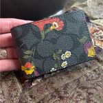 Coach Authentic Signature floral coated /smooth leather bifold slim wallet Photo 1
