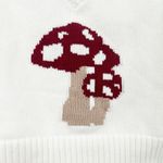 Hollister Women Preppy Mushroom Knit Cropped Tank Top Sweater Vest Size XS White Photo 2