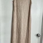 VTG Another Thyme Maxi Dress Sz 8 Gold Sparkly Tassle Hem Party Prom 90s 80s Photo 0