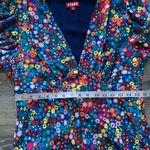 STAUD Colorful Floral Printed Milla Mini Dress 12 Blue Photo 6
