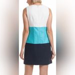 Trina Turk NWT Miss Brady Colorblock Lace-Up Dress White Blue Sz 6 Photo 1