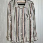 Terra & Sky  NWT Striped Long Sleeve Button Down H38 Photo 0