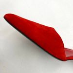 KHAITE Seville Suede d’Orsay Heels Red Pointy Toe Kitten Photo 4