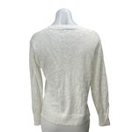 J.Crew Women's White Crewneck Long Sleeve Sheer Knit Beach Sweater Top Size XS Photo 1