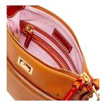 Dooney & Bourke Dillen Letter Carrier Caramel Color Pebbled Leather Lightweight Photo 2