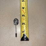 None Vintage Blue and White Floral Cameo Brooch Pin Photo 1