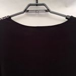 Peter Nygard Y2K Leopar Womens Top Sz XL Black Safari Career Stretchy Glam Tunic Photo 5