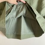 J.Crew Factory Size 4 Linen Sidewalk Skirt Olive Green Pull On Stretch Lined Photo 3