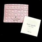 Kate Spade Pink Linked Hearts Leather Slim Card Case Photo 1