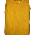 Anne Klein 1970's VINTAGE Union Made Ladies Mustard Yellow Pencil Lined Skirt 4 Photo 0