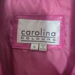 Vintage Carolina Colours Pink Faux Leather Blazer Jacket Barbie Size XL Photo 2