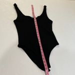 ZARA  Black Ribbed Scoop Neck Bodysuit Women’s Size L Photo 3