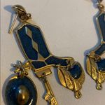Western Style Charm Dangle Earrings Blue Photo 2