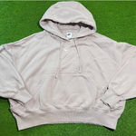 Nike Vintage Y2k Hoodie Women SM Oversized Baggy Fit Cropped Center Swoosh Pink Photo 0