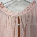 Loft  women's peach ruffle hem high neck sleeveless lightweight knit blouse XS Photo 4