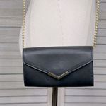 Urban Expression URBAN EXPRESSIONS Harlow Crossbody Bag Vegan Leather Chain Strap Black/Gold Photo 1