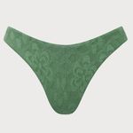 BERLOOK Dark Green Floral Bikini bottom ONLY 10 Size M Photo 5