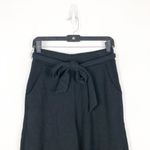 Amour Vert Eugenia Black Tie Waist Luxe Fleece Pants Small Wide Leg Photo 3