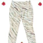 Athleta Women’s  leggings - size Large - white w/ swooshes of gray, pink, purple Photo 1