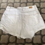 Paige  DENIM High Waisted White Denim Shorts Photo 6
