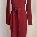 ASOS  Burnt Orange Tie Waist Dress US 2 Photo 0