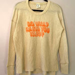 Aerie Offline by  Cream Thermal Happy Long Sleeve Shirt Lounge Women's size XS Photo 0